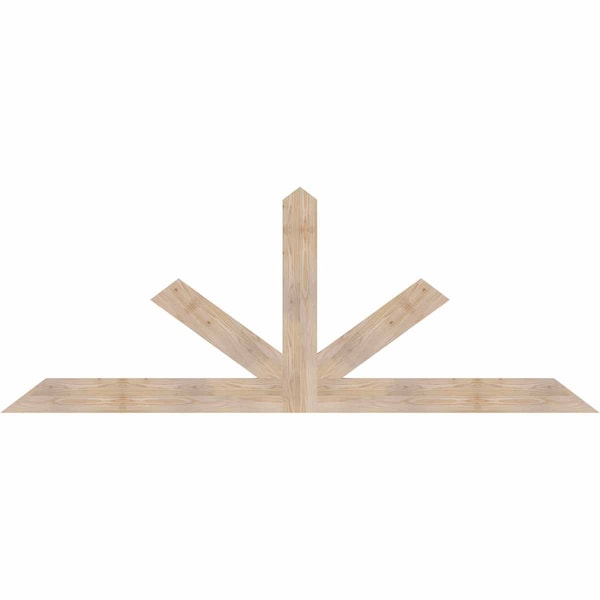 Ekena Millwork Saratoga Smooth Timber Gable Bracket, Douglas Fir, 96"W x 36"H x 1 1/2"D x 5 1/2"F, 9/12 Pitch GBW096X36X0206SAR00SDF - main